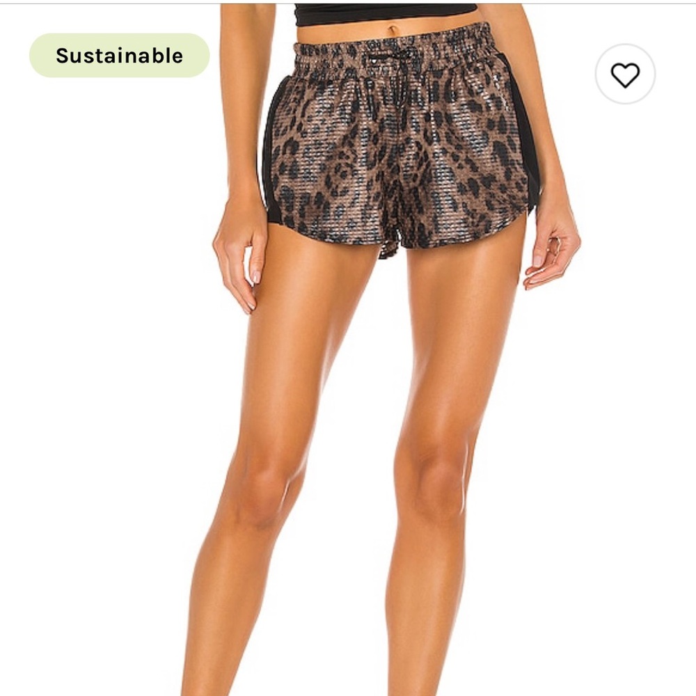 KORAL: leopard workout shorts